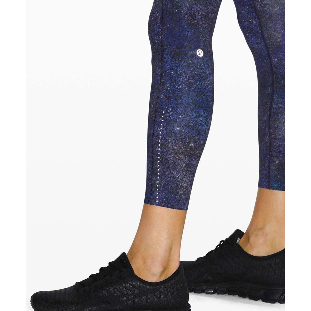 Lululemon Fast and Free Tight II 25" Nulux Polar Lights Blue Multi Womens Size 4 - Picture 9 of 11